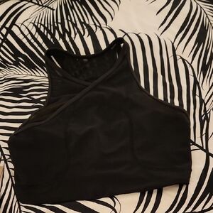 Mesh Cross-Front Cropped Tank *SLNSH